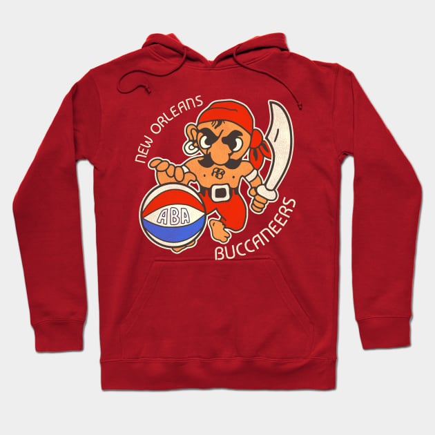 Defunct New Orleans Buccaneers Basketball Team Hoodie by Defunctland